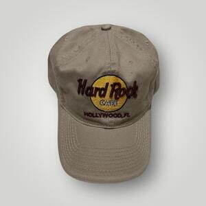 Vintage Hard Rock Cafe Hollywood Baseball Cap Beige Men’s